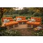 Set perne grădină ”Pallet Soft Seating” Portocaliu 80x120 cm + CADOU Față de masă, Ralex Pucioasa