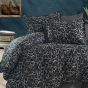 Lenjerie pat Ranforce Cotton Pro Bumbac 100%, King Size cu husa, 4 piese Animal Print Gri/Negru RCP40