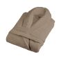 Halat de baie si SPA Hotel cu guler Kimono Velur 100% Bumbac, unisex L-XL, 420 grame/mp, Cappucino