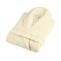 Halat de baie si SPA Hotel cu guler Kimono Velur 100% Bumbac, unisex L-XL, 420 grame/mp, Crem