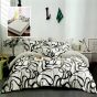 Pachet economic lenjerie pat dublu Finet 6 piese cu husa la saltea + 2 perne matlasate 50x70 cm + pilota 200x215 cm primavara toamna HF6P301