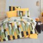 Lenjerie pat Ranforce Cotton Pro Bumbac 100%, 1 persoana, 3 piese Eleganta Galben RCP4