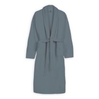 Halat de baie si SPA Hotel cu guler Kimono Velur 100% Bumbac, unisex, 420 gr./mp, Gri XXL