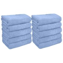 Pachet 10 prosoape baie de corp 70x140 cm Bumbac 100%, Greek Border 500 grame/mp, Bleu