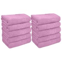 Pachet 10 prosoape baie de corp 70x140 cm Bumbac 100%, Greek Border 500 grame/mp, Lila deschis