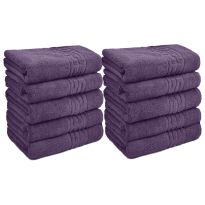 Pachet 10 prosoape baie de corp 70x140 cm Bumbac 100%, Greek Border 500 grame/mp, Lila