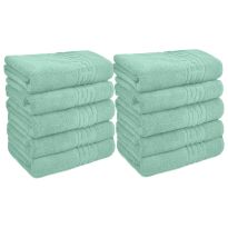 Pachet 10 prosoape baie de corp 70x140 cm Bumbac 100%, Greek Border 500 grame/mp, Verde Mint
