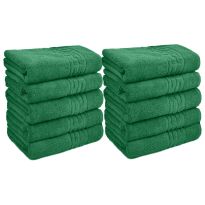 Pachet 10 prosoape baie de fata 50x90 cm Bumbac 100%, Greek Border 500 grame/mp, Verde Deschis
