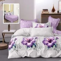 Pachet economic lenjerie pat dublu Finet 6 piese + 2 perne matlasate 50x70 cm + pilota 200x215 cm primavara toamna (YANI V1)