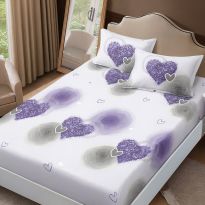 Set husă pat Finet Elegance + 2 fețe perne pentru saltea de 160x200 cm, Trandafiri, HF2FP102