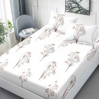 Set husă pat Finet Elegance + 2 fețe perne pentru saltea de 160x200 cm, Copac, HF2FP105