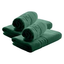 Set 4 prosoape baie 2 de corp 70x140 cm si 2 de fata 50x90 cm Bumbac 100% Greek Border 500 grame/mp, Verde