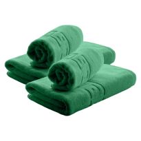 Set 4 prosoape baie 2 de corp 70x140 cm si 2 de fata 50x90 cm Bumbac 100%, Greek Border 500 grame/mp, Verde Deschis
