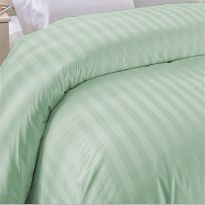 Cearsaf de pilota 1 persoana Damasc Bumbac 100% tip Hotel cu dunga 1 cm, 140x220 cm, Verde Mint