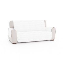 Husa canapea 3 locuri tip cuvertura matlasata 190x177 cm cu laterale, reversibila, Alb
