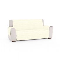 Husa canapea 3 locuri tip cuvertura matlasata 190x177 cm cu laterale, reversibila, Alb Unt