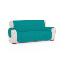 Husa canapea 3 locuri tip cuvertura matlasata 190x177 cm cu laterale, reversibila, Turcoaz