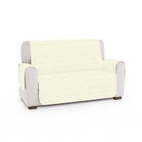 Husa canapea tip cuvertura matlasata 2 locuri 130x205 cm cu laterale, reversibila, Alb Unt