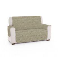 Husa canapea 2 locuri tip cuvertura matlasata 130x205 cm cu laterale, reversibila, Cappuccino