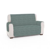 Husă canapea 2 locuri tip cuvertură matlasată 130x205 cm cu laterale, reversibilă, Gri Deschis