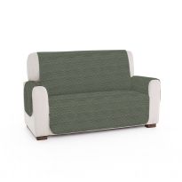 Husă canapea 2 locuri tip cuvertură matlasată 130x205 cm cu laterale, reversibilă, Gri Verzuliu