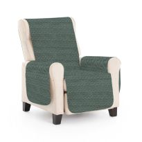 Husa fotoliu tip cuvertura matlasata 60 x 177 cm cu laterale, reversibila, Gri