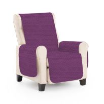 Husa fotoliu tip cuvertura matlasata 60 x 177 cm cu laterale, reversibila, Mov