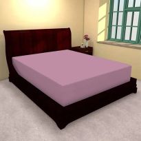 Husă pat cu elastic jerse poliester pentru saltea de 160x200 cm, Roz