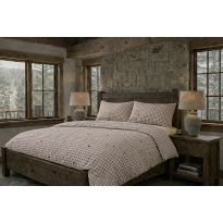 Lenjerie pat Tricot Bumbac 100% cu husă pentru saltea de 160/180cm x 200cm, pilotă 200x230 cm, 2 fețe perne 50x70 cm, Bej Cappucino, Pucioasa, Răsfăț Natural