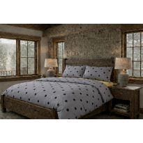 Lenjerie pat Tricot Bumbac 100% cu husă pentru saltea de 160/180cm x 200cm, pilotă 200x230 cm, 2 fețe perne 50x70 cm, Gri Antracit, Pucioasa, Răsfăț Natural