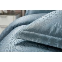 Lenjerie pat dublu Jacquard Satin 6 piese, cearsaf pat 220x240 cm, pilota 200x220 cm, 2 fete perne 50x70 si 70x70 cm JQ6P3