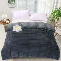 Patura Cocolino Line 200x230 cm Maria, Gri Antracit, Pucioasa