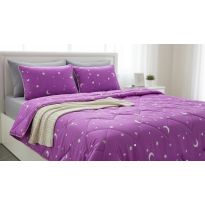 Pilota matlasata Luna si Stele, umplutura minet alergenic 160x200 cm, Mov