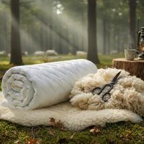 Topper din Lana Naturala 120x200 cm