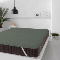 Protecție pat matlasată ultrasonic imperial impermeabilă pentru saltea de 120x200 cm Gri Închis