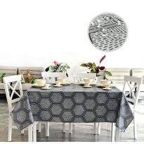 Fata de masa antimurdarire 100% Bumbac 140x180 cm, Hexagon Negru