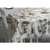 Fata de masa antimurdarire 120x160 cm, Model vintage Negru