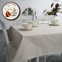 Fata de masa antimurdarire 100% Bumbac 160x220 cm, Eleganta Crem Bej