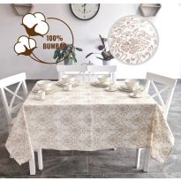Fata de masa antimurdarire 100% Bumbac 160x220 cm, Moderna Bej