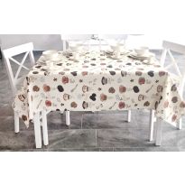 Fata de masa antimurdarire 100% Bumbac 160x240 cm, Cafea si biscuiti Crem