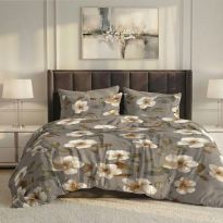 Lenjerie pat dublu ELVO Economy 6 piese Eleganta Gri LEE12