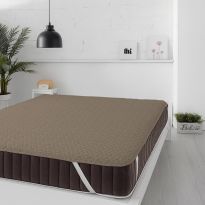 Protecție pat matlasată ultrasonic imperial impermeabilă pentru saltea de 90x200 cm sau 100x200 cm Bej Închis