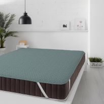 Protecție pat matlasată ultrasonic imperial impermeabilă pentru saltea de 90x200 cm sau 100x200 cm Gri Deschis
