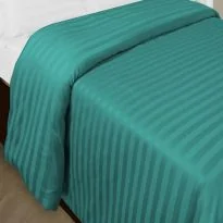 Cearsaf de pilota 2 persoane king size Damasc Policoton dunga 1 cm, 200 x 230 cm, Turcoaz