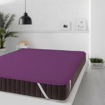 Protecție pat matlasată ultrasonic imperial impermeabilă pentru saltea de 200x200 cm Mov