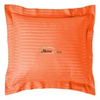 Fata de perna Damasc policoton dunga 1 cm, 70 x 70 cm si tiv cu bordura 3,5 cm, Rosu Corai