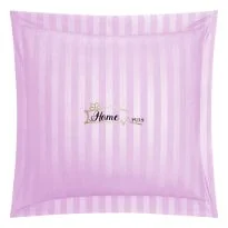 Fata de perna Damasc Bumbac 100% dunga 1 cm, 70 x 70 cm si tiv cu bordura 3,5 cm, Lila