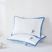 Pernă pană și puf de gâscă DEEP SLEEP 50x70 cm, fața PERCALE bumbac 100% dublat cu poliuretan, Alb