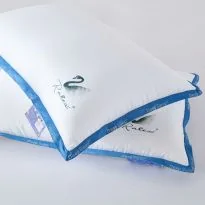 Pernă pană și puf de gâscă DEEP SLEEP 50x70 cm, fața PERCALE bumbac 100% dublat cu poliuretan, Alb