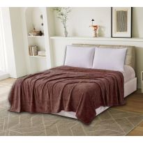 Patura Cocolino UNI pentru pat dublu 200 x 230 cm, model fluturi Maro
